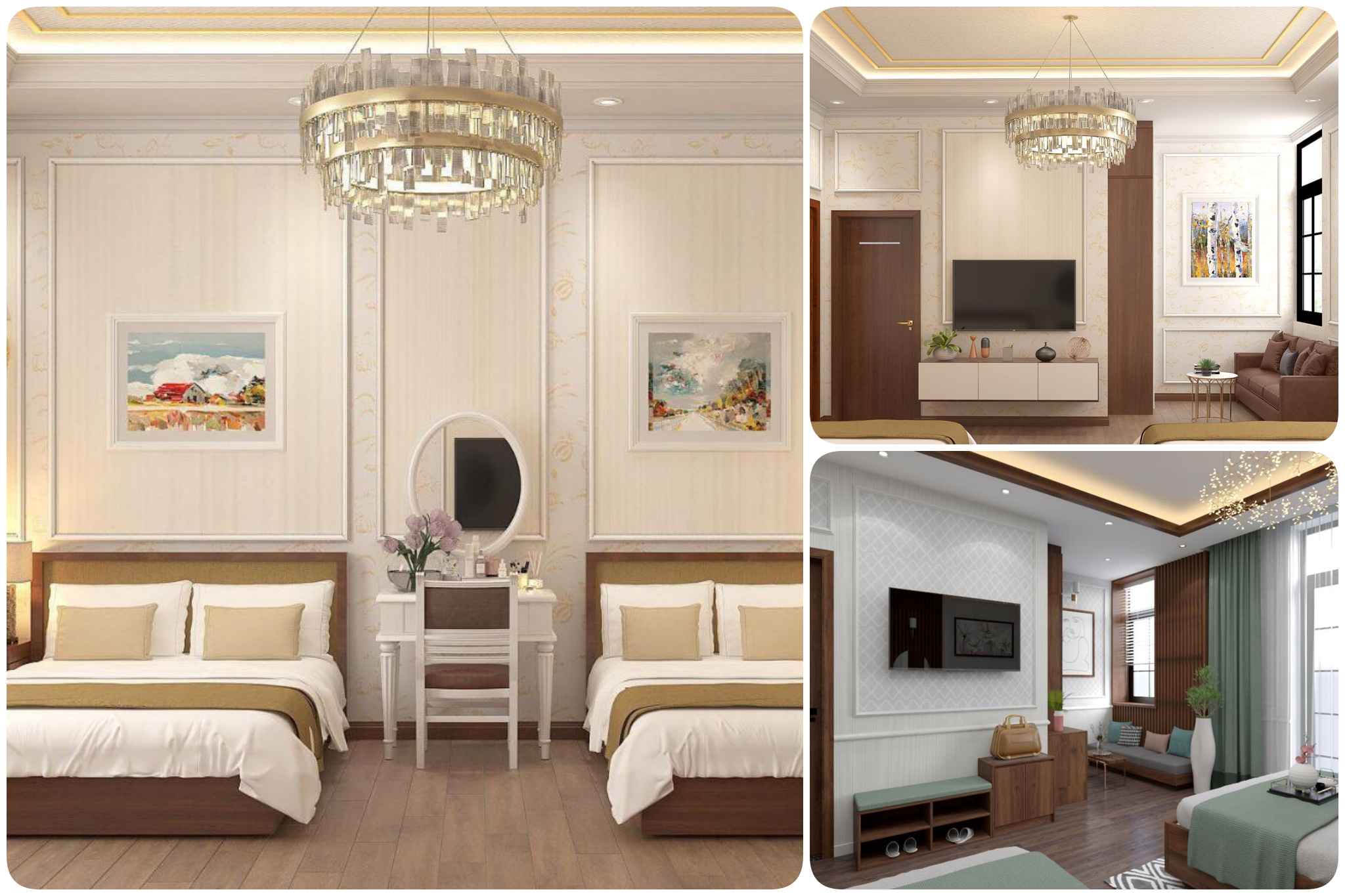 Lối thiết kế đa dạng tại các phòng ngủ